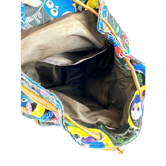 Canvas Owl Backpack Magnetic Snap Closures Padded Adjustable Shoulder Straps - Picture 6 of 9